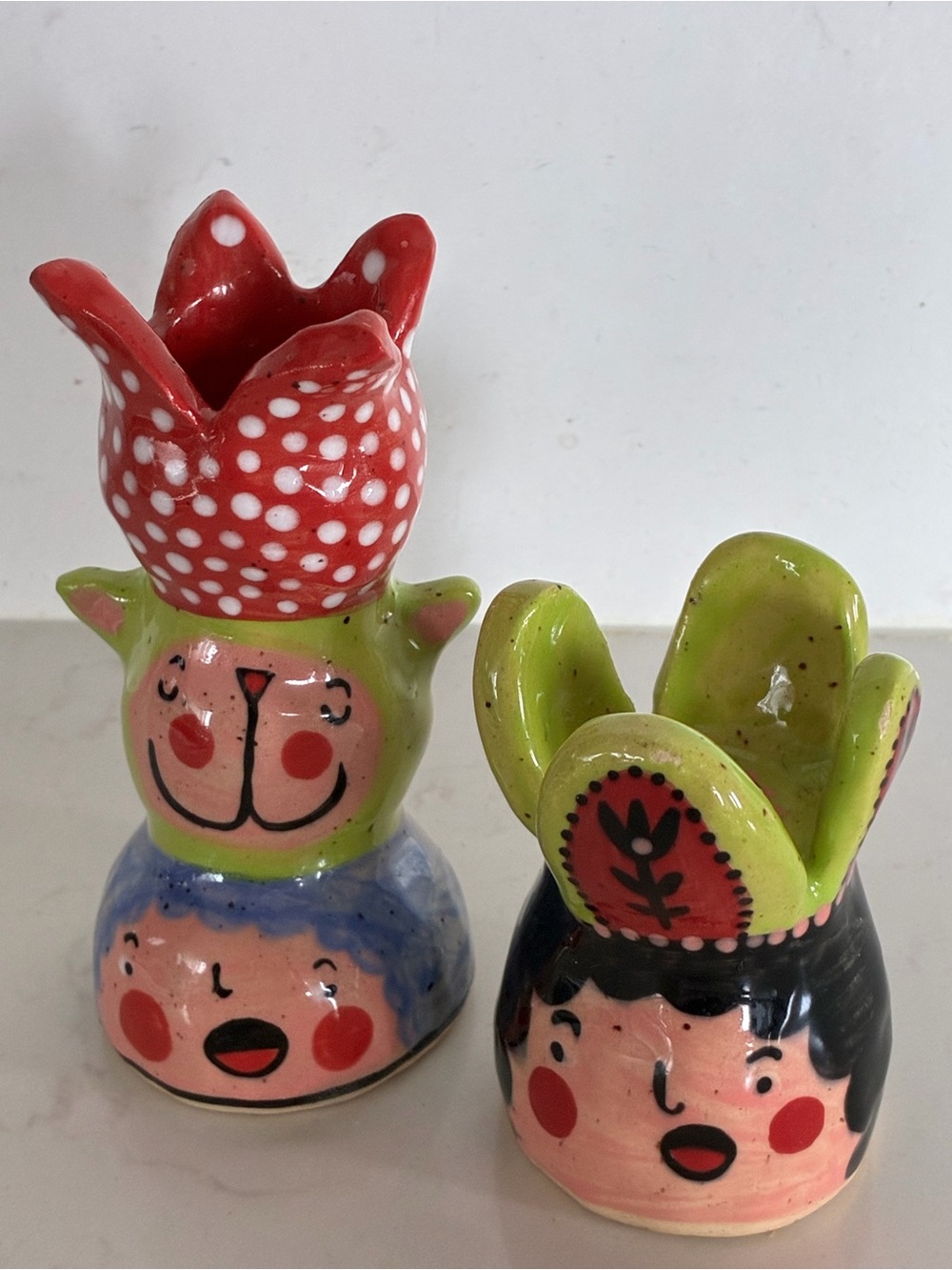 Artisan handmade ceramic candle holders -created by the artisan brand Fräulein B